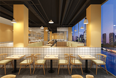 西湖区企业食堂装修设计_案例效果图