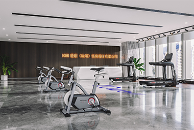 西湖区健身器材公司办公室装修设计_案例效果图