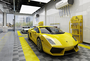 西湖区汽车美容中心装修设计_案例效果图