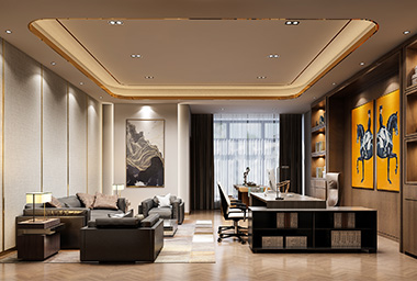 西湖区金融类企业办公室装修设计_案例效果图