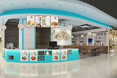 西湖区酸辣粉店装修设计_案例效果图