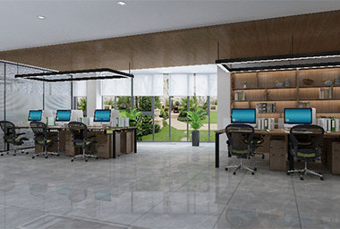 西湖区社区办事处办公室装修设计_案例效果图