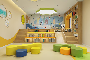 西湖区少儿英语培训机构装修设计_案例效果图