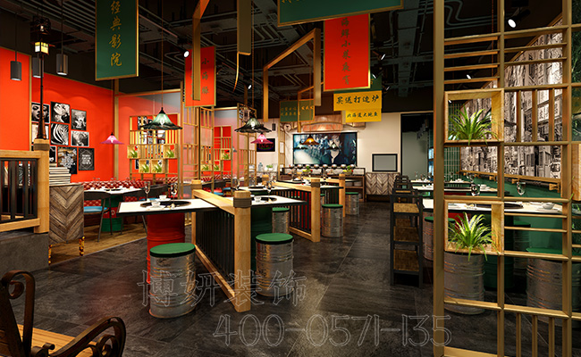 杭州火锅店装修-火锅店装修案例-装修公司 4